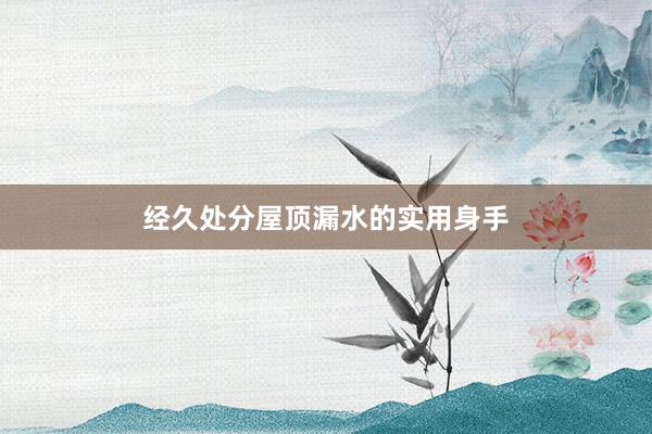 经久处分屋顶漏水的实用身手